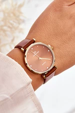 Women's watch with a leather strap Giorgio&Dario Camel