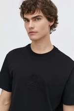 Bavlnené tričko Karl Lagerfeld Jeans pánsky, čierna farba, s nášivkou