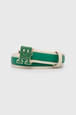 Kožený pásek Tommy Hilfiger dámský, zelená barva, AW0AW16772