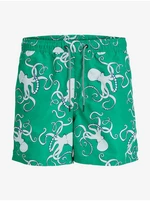 Green Men's Patterned Swimsuit Jack & Jones Fiji - Men's