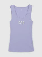 Svetlo fialové dámske rebrované tielko s logom GAP
