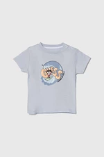 Detské bavlnené tričko Guess s potlačou