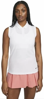 Nike Dri-Fit Victory Womens Sleeveless Golf Polo White/Black XL Polo košeľa