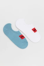 Ponožky HUGO (2-pak) pánské, modrá barva