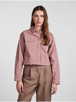 Women's Old Pink Denim Jacket Pieces Tessie - Women