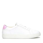 Białe skórzane sneakersy damskie