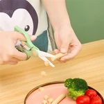 Supplementary Food Scissors Safe Safety Lock Meat Cutting Portable Complementary Food Tools Childrens Ceramic Scissors