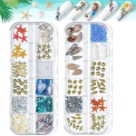 1Box Sea Shells Pearl Resin Filler Rhinestones For DIY Epoxy Silicone Mold Jewelry Supplies Material Nail Art Summer Accessories