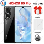Original HONOR 80 Pro 5G Mobiel Phone 6.78" 120Hz Snapdragon 8+ Gen 1 Octa Core Magic UI 7 Camera 160MP 4800mAh NFC Smartphone