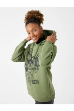 Koton Hooded Sweatshirt Printed Long Sleeve With Fleece Inside