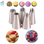 1PC Cake Decorating Tips Set Russian Open Star Piping Nozzles Tips Cupcake Cookies Icing Piping Pastry Nozzles 1M#2A#2D#2F#6B