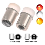 2PCS 12V LED Bulb 1156 1157 BA15S BAY15D Led Car Signal Light R5W R10W DRL Daytime Running Light 12V Car White Yellow Red