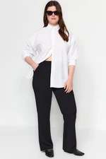 Trendyol Curve Black High Waist Knitted Crepe Plus Size Pants