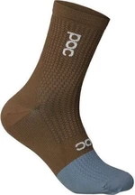 POC Flair Sock Mid Jasper Brown/Calcite Blue L Calcetines de ciclismo