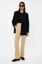 Trendyol Beige Straight Cut/Straight Woven Trousers