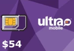 Ultra Mobile $54 Mobile Top-up US