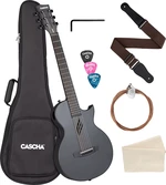Cascha Carbon Fibre Acoustic Guitar Black Matte