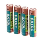 Baterie alkalické ULTRA +, 1,5V AAA (LR03), sada 4 kusy - EXTOL LIGHT EX42010 Baterie alkalické ULTRA +, 1,5V AAA (LR03), sada 4 kusy - EXTOL LIGHT EX42010