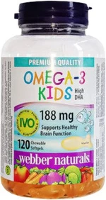 Webber Naturals Omega-3 pre deti 188 mg IVO kvalita, 120 kapsúl