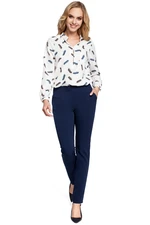 Made Of Emotion Woman's Pants M303 Navy Blue