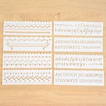 8 PCS Stencils Painting Drawing Templates Letter Molds Lace Ruler Alphabet Child