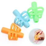 3pcs/set Random Color Two-finger Pen Grasp Pens Cover Holder Grasp for Children Training Writing Pens Accessories Pencil Cover