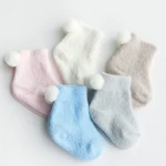 3Pair/lot New thick warm baby socks boys girls baby solid color newborn socks