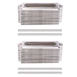 80 Set Office Library File Drawer Cabinet Card Tag Label Holder Metal Frame (Silver Tone)