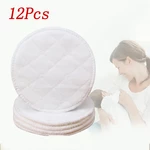 12pcs Reusable Nursing Breast Pads Washable Soft Absorbent Baby Breastfeeding Waterproof Breast Pads for Pregnant Women