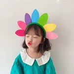 Colorful Sunflower Hairband Cute Funny Children Girl Photo Props Birthday Party Holiday Headdress Styling Accessories