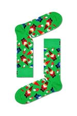 Ponožky Happy Socks Christmas Gnome Sock zelená farba