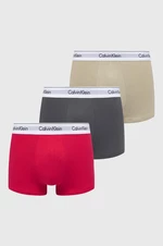 Boxerky Calvin Klein Underwear 3-pak pánske,červená farba,000NB2380A
