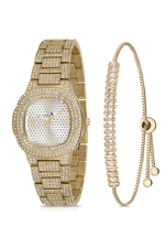 Polo Air Single Row Luxury Stone Women's Wristwatch with Zircon Stone Baguette Bracelet as a Gift