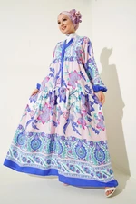 Bigdart 2423 Authentic Patterned Dress - E. Navy Blue.