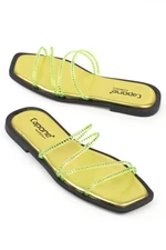 Capone Outfitters Mules - Yellow - Flat