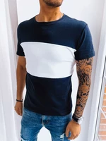 Dstreet pánské jednobarevné tričko tmavě modré barvy