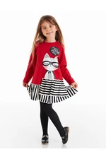 Dívčí šaty Mushi MS-20S1-054/Red, Black and White Striped