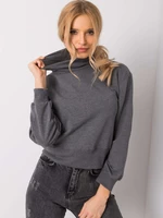 Basic dark grey turtleneck sweatshirt
