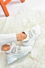 Fox Shoes P973016509 White Thick Soled Sneakers Sports Shoes