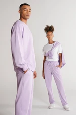 AC&Co / Altınyıldız Classics Unisex Lilac Standard Fit Normal Cut, Flexible Cotton Sweatpants with Pockets.