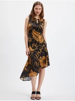 Orsay Brown-Black Ladies Satin Dress - Women