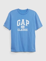Modré pánske tričko logo GAP 1969 Classic organic