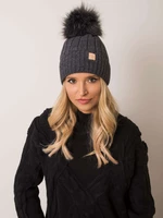 RUE PARIS Dark gray winter beanie