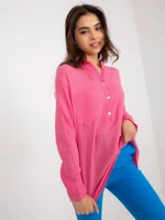 Pink women's cotton shirt OCH BELLA
