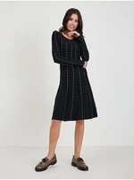 Black women's patterned sweater dress ORSAY