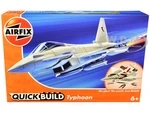 Skill 1 Model Kit Eurofighter Typhoon Snap Together Painted Plastic Model Airplane Kit by Airfix Quickbuild