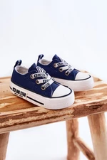 Kids fabric sneakers BIG STAR KK374050 Navy blue