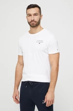 Bavlnené tričko Tommy Hilfiger biela farba,s potlačou,UM0UM02916