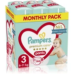 Pampers Premium Care Pants Size 3 plienkové nohavičky 6-11 kg 144 ks