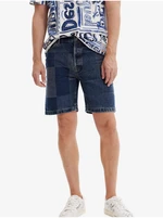 Dark blue men's denim shorts Desigual Fresia - Men